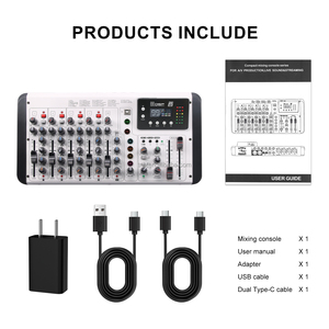 TNH UFX6 Professional 6 Channels <strong>DJ</strong> <strong>Controller</strong> Audio Mixer USB <strong>Interface</strong> 99DSP 48V Phantom Power - Product Image 6