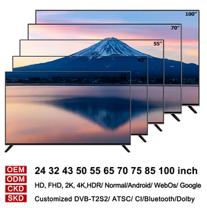 โทรทัศน์ OEM ระบบจีน ขนาด 32 43 55 65 75 85 100 นิ้ว 4K Ultra-Thin ไร้ขอบ สำหรับการประกาศสาธารณะและความบันเทิง - Product Image 2