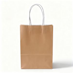 Bolsas de Papel Kraft Impresas Personalizadas KM, Bolsa de Papel Reciclable para Llevar con Asa para Cafetería - Product Image 3