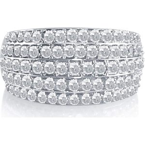Anillo de Diamantes de Plata de Ley 925 Jewelspaark, 0.90 Ct, Redondo, Color Blanco G, Anillo de Boda para Mujer - Product Image 1