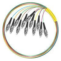 Puente de fibra óptica monomodo de red 3G del fabricante, paquete de 12 núcleos 0,9 con equipo de fibra óptica Pigtail de 12 colores usado
