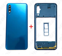 Coque arrière de batterie pour Samsung Galaxy A50/A505/A70 avec cadre central en verre compatible avec A51/A515/A71/A715