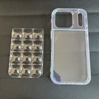 Coque de téléphone portable transparente 3D DIY effet glaçon pour iPhone 17 16 15 Pro Max et Samsung S26