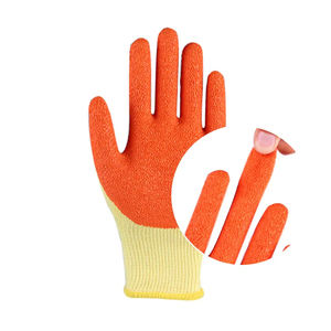 Gants de sécurité de travail enduits de <span class=keywords><strong>latex</strong></span> froissé de coton naturel résistant de 10G - Product Image 5