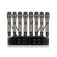 Vason 8801 – Un récepteur, huit microphones sans fil portables, micro-cravate, micro col de cygne, micro canon court pour conférence, piles AA