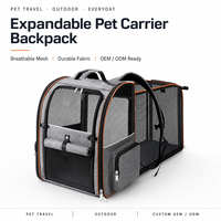 Sac à dos de transport pour chat, pliable, respirant, avec fenêtres en maille, personnalisable en usine, pour les voyages des animaux de compagnie