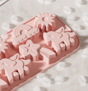 Moldes <span class=keywords><strong>de</strong></span> Silicona para Hornear Pasteles con Forma <span class=keywords><strong>de</strong></span> Sol, <span class=keywords><strong>Unicornio</strong></span> y Lluvia <span class=keywords><strong>de</strong></span> Estrellas, Ecológicos, <span class=keywords><strong>de</strong></span> Grado Alimenticio, Fáciles <span class=keywords><strong>de</strong></span> Desmoldar y Resistentes al Calor - Product Image 4