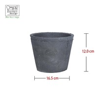 Desain eschert Pot bunga besar Pot bunga terakota Urne Pot abu-abu bulat Pot bunga tanah liat