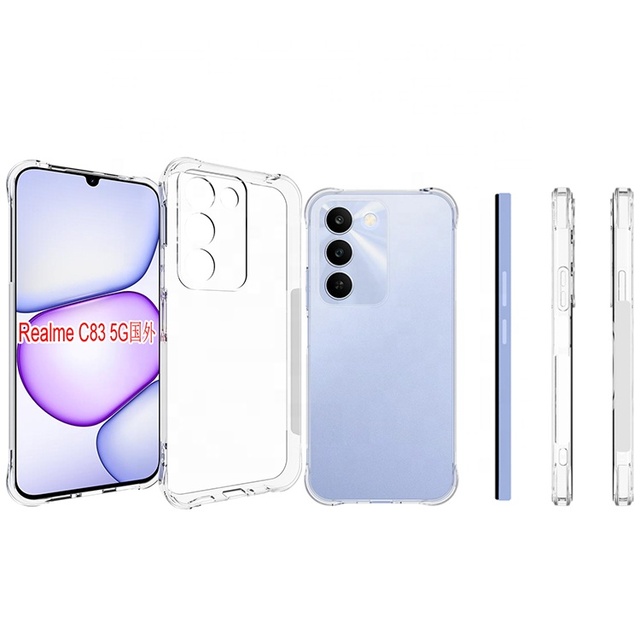 For OPPO Realme C83 5G Clear Transparent Soft Tpu Corner Shockproof Phone Case Air Bag