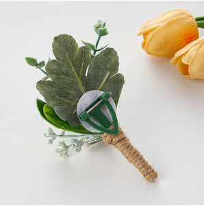 Hoa cài áo Ychon New Miller Leaf Babysbreath dành cho nam, phụ kiện cưới, hoa cưới nhân tạo, đồ dùng cưới - Product Image 5