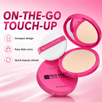 Poudre compacte pressée en stock, contrôle du sébum 16H, résistante à l'eau et à la transpiration, effet soft focus, pour fixer et retoucher le maquillage, prix de gros