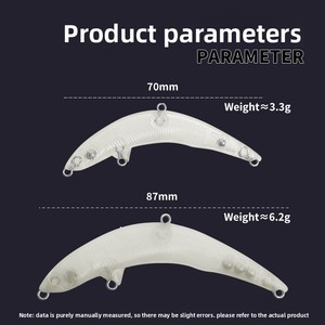 Leurre de surface flottant en forme d'arc pour la pêche en eau peu profonde, type crankbait, leurre artificiel dur en plastique - Product Image 3