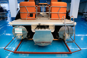 2025 22ft Sport Series Aluminum Arch LCD Console Marine Seating Fiberglass Pontoon Boat for Fishing Sale - Product Image 1
