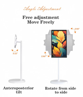 Moniteur à écran tactile intelligent mobile de 32 pouces pour magasin de détail et publicité Affichage numérique à écran plat mobile pour une utilisation en intérieur