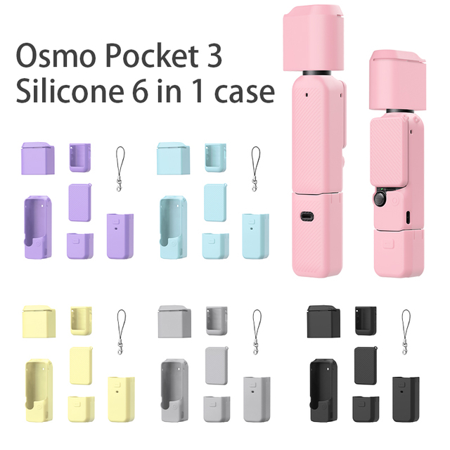 Silicone Cover for Pocket 3 Body Case Anti-fall Cover Silicone Protective Case Action Camera Accessories for DJI Osmo Pocket 3