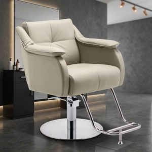 New Trendy Premium Barber Chair for Salons & Barber Shops High-End PU Leather with Hydraulic <b>Pump</b> and Height Adjustable Seat - Product Image 1