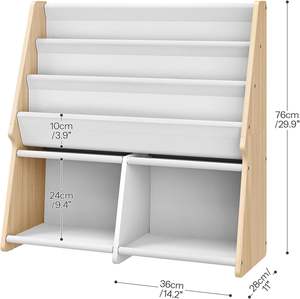 Ensemble organisateur d'étagère et de rangement de jouets pour enfants, rangement pour livres d'enfants, <span class=keywords><strong>présentoir</strong></span> de bibliothèque, étagère pour enfants - Product Image 4