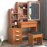 Coiffeuse minimaliste moderne avec miroir mobile, table de maquillage multifonctionnelle économique pour chambre à coucher