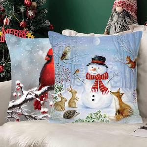 Funda de cojín navideña para el hogar, funda de almohada decorativa para sofá, decoración navideña de poliéster de 18' - Product Image 6