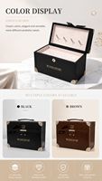 Ensemble de mini-valises en cuir PU écologique personnalisé, ensemble de soins et d'essences nourrissantes pour les cils, coffret cadeau tendance pour les voyages