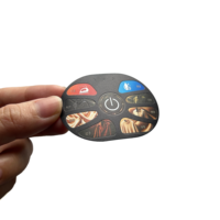 Panneau de membrane tactile LED personnalisé, membrane de recouvrement PET, autocollant frontal, panneau de membrane de commande, étiquette autocollante