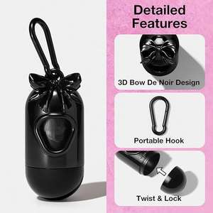 Extra Thick Leak-Proof Dog Poop Bags with Dispenser, Rose & Honey Scented Pet Waste Bags, Portable Garbage Bags for Dog - Product Image 3