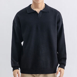 Streetlux-Para Hombre, Suéter de Punto Holgado de Manga Larga con Cuello en V, Informal, Todo en Uno, Otoño/Invierno - Product Image 2