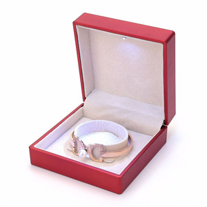 Scatola di gioielli rossa di qualità di fabbrica personalizzata che imballa scatola di anelli regalo con luce a LED per scatola di schmuck con ciondolo ad anello - Product Image 5