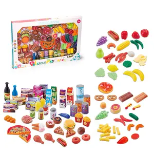 120 adet eğitici oyuncak gıda oyna Set simülasyon plastik gıda oyuncak Donut çerezler ekmek sos sebze şekilli oyuncaklar