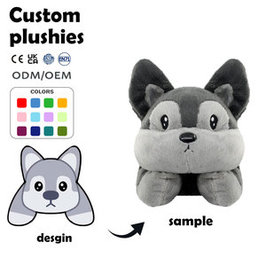 Da Thân Thiện Greyhound Sang Trọng Gối Dễ Thương Fluffy Puppy Tốt Nhất Thực hiện Đồ Chơi Thú Nhồi Bông Trọng Thơm Tùy Chỉnh - Product Image 1