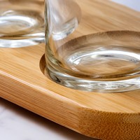 Ensemble de bocaux en verre borosilicate écologiques avec couvercle en bambou, support pour bocaux, bocaux cylindriques transparents pour le rangement de la cuisine, épices, café, noix, fabriqué en Chine