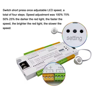 Contrôleur d'éclairage d'escalier à LED et détecteur de mouvement CCT Kit complet Câblage principal dynamique Contrôleur d'éclairage d'escalier 12v24v avec capteur