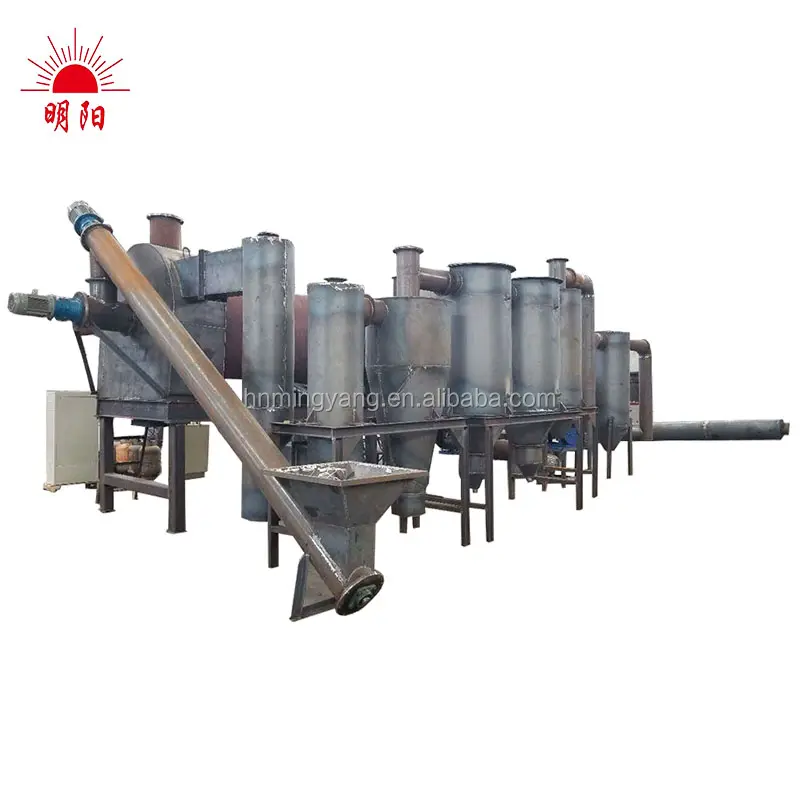 Sawdust rick husk rotary carbonization furnace for 24*7 continuous production
