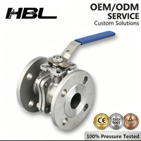 Válvula de bola con brida de paso completo de 2 y 3 piezas de acero inoxidable SS304 YODSN 150lb, manual, precio de fábrica, OEM personalizable para agua
