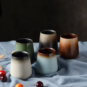 Taza Retro de arte de personalidad de cerámica de estilo japonés hecha a mano