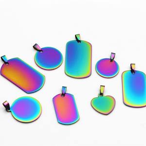 Échantillon <span class=keywords><strong>gratuit</strong></span> en stock étiquette de <span class=keywords><strong>chien</strong></span> en aluminium anodisé métal vierge bon marché personnalisé forme ronde logo impression sublimation - Product Image 5