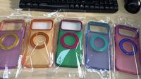Coques de téléphone magnétiques colorées pour Samsung Galaxy A18 A08 A17 A37 A57 5G 360 °   Coque de téléphone de luxe mate avec béquille rotative et pliable