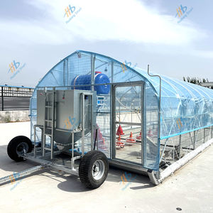 Özel kanatlı çiftlik yetiştiriciliği ekipmanları galvanizli mobil tavuk kümesi açık - Product Image 1