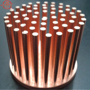 جولة الباردة تزوير Splayed دبوس زعانف غرفة التبريد ، تشكيلات من الألومنيوم مقذوف خافضات حرارة أدى النازل - Product Image 2