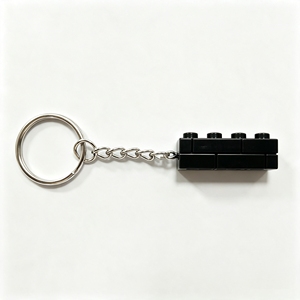 Porte-clés en forme de brique BLOCKMOC 1×4, porte-clés coloré en forme de bloc de construction, accessoire en plastique pour porte-clés, idéal pour les cadeaux de fête - Product Image 3
