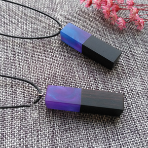 NE-14424, индивидуальное художественное ожерелье, длинная цепочка на свитер, бутик, деревянное ожерелье из смолы, оптовая продажа - Product Image 4