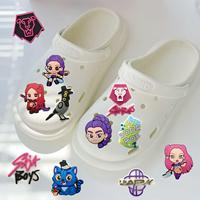 Nouvelles boucles de chaussures de dessin animé K-POP, détachables, en PVC souple, vente en gros transfrontalière