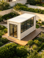 Maison préfabriquée de luxe en conteneurs ondulés, bâtiment modulaire préfabriqué pour bureau, café et magasin de détail