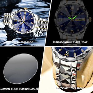 2026 BINBOND 2521 B2521 Orologio da Polso Maschile alla Moda, in Acciaio Inossidabile con Calendario Luminoso e Movimento al Quarzo per Uomo - Product Image 6