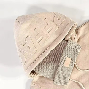 Người đàn ông của biểu tượng tùy chỉnh dập nổi hoodie với 3D thêu màn hình in Bán Buôn Áo Hoodies - Product Image 2