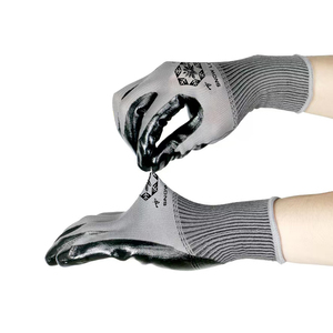 قفازات أمان متعددة الاستخدامات مغموسة بالنتريل، قفازات عمل مطلية بطبقة نايلون على راحة اليد - Product Image 1