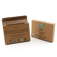 Boîte d'emballage pliable en kraft avec insert, impression personnalisée du logo, laminage mat, gaufrage, emballage plat, recyclable, 50 pièces
