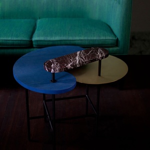 Table basse d'appoint créative unique de luxe léger tout en métal de type utilisation de la table bureau maison chambre restaurant ronde fabriquée en inde - Product Image 2