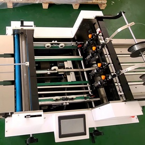 Máquina de encuadernación de costura de sillín de alambre de papel para hacer folletos grandes semiautomática Máquina de grapado y plegado de calendario - Product Image 3