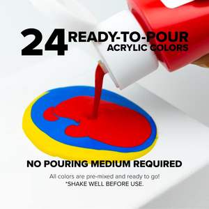 24 colores <span class=keywords><strong>liquitex</strong></span> pintura acrílica verter pintura acrílica arte fluido para niños y adultos - Product Image 3